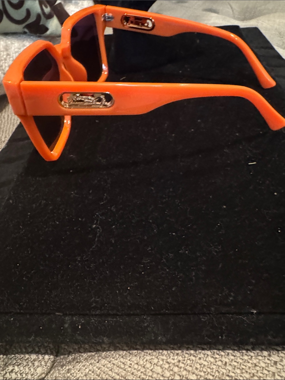 Hermes Orange & Gold Cool Design Frame Sunglasses - Picture 3 of 8